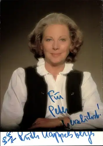 Ak Schauspielerin Ruth Kappelsberger, Portrait, Autogramm