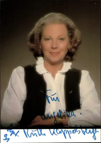 Ak Schauspielerin Ruth Kappelsberger, Portrait, Autogramm