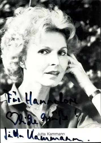 Ak Schauspielerin Jutta Kammann, Portrait, Autogramm