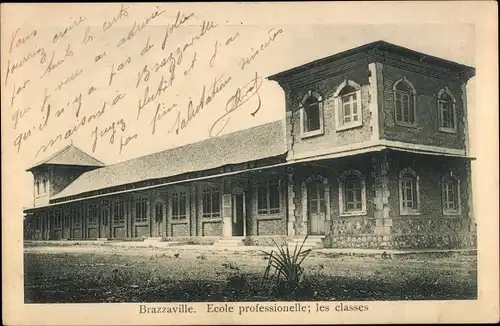 Ak Brazzaville Französisch-Kongo, Berufsschule