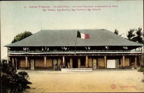 Ak Brazzaville Französisch-Kongo, Der Bischofspalast