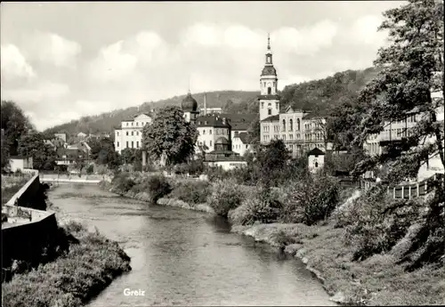 Ak Greiz im Vogtland, Teilansicht, Kirche