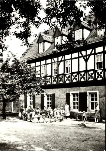 Ak Ronneburg in Thüringen, Gebäude der Superintendentur, Evangelischer Kindergarten