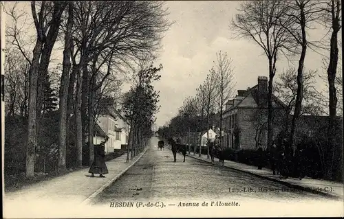 Ak Hesdin Pas de Calais, Avenue de l&#39;Alouette