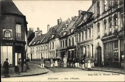 Ak Frévent Pas de Calais, Rue d&#39;Hesdin