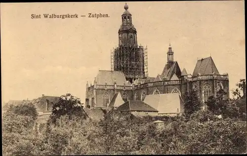 Ak Zutphen Gelderland, Sint Walburgskerk