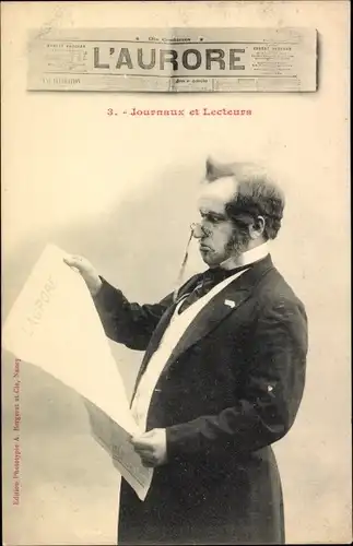 Ak L'Aurore, Journaux et Lecteurs, Dreyfus Affär, Titelblatt vom 13. Januar 1898