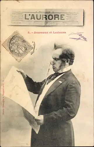 Zeitungs Ak L'Aurore, Journaux et Lecteurs, Dreyfus Affär, Titelblatt vom 13. Januar 1898