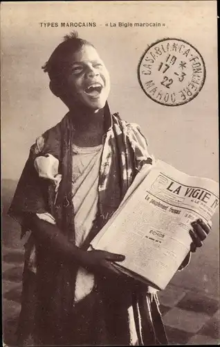 Ak Marokko, Zeitungsverkäufer, Maghreb