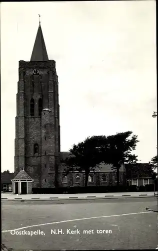 Ak Oostkapelle Walcheren Zeeland, N. H. Kirche, Turm