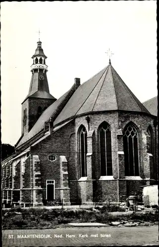 Ak Sint Maartensdijk Zeeland Niederlande, N. H. Kirche