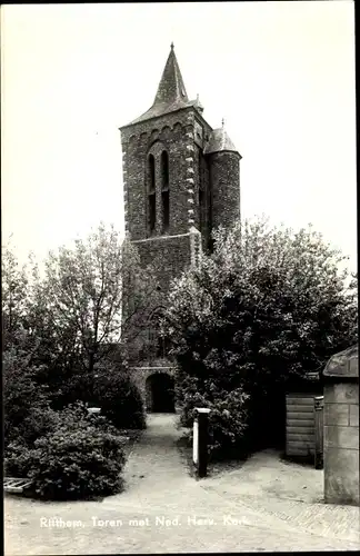 Ak Ritthem Walcheren Zeeland, Kirche, Turm