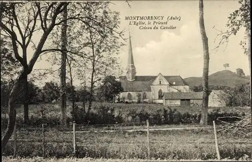 Ak Montmorency Aube, Kirche, Pastorat