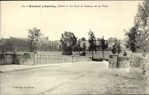Ak Rosnay L'Hopital Aube, Brücke über die Voire