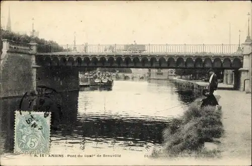 Ak Amiens-Somme, Pont de Beauville