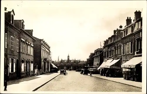 Ak Abbeville Somme, Avenue de la Gare