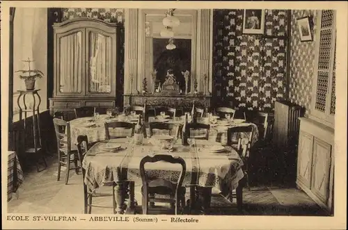 Ak Abbeville Somme, St-Vulfran-Schule, Refektorium