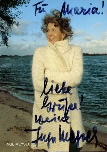 Ak Schauspielerin Inge Meysel, Autogramm, Portrait