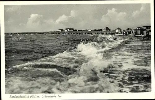 Ak Nordseebad Büsum, Stürmische See