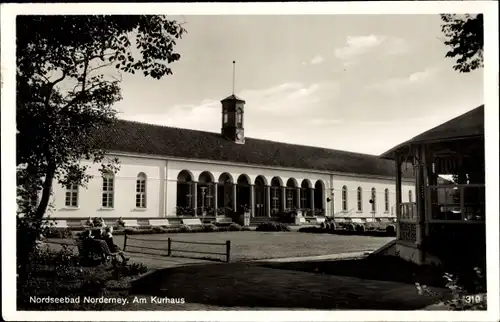 Ak Nordseebad Norderney Ostfriesland, Am Kurhaus