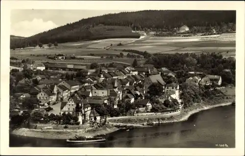 Ak Saalburg in Thüringen, Ortsansicht