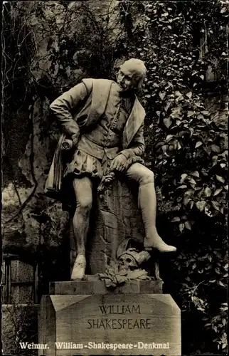 Ak Weimar in Thüringen, William-Shakespeare-Denkmal