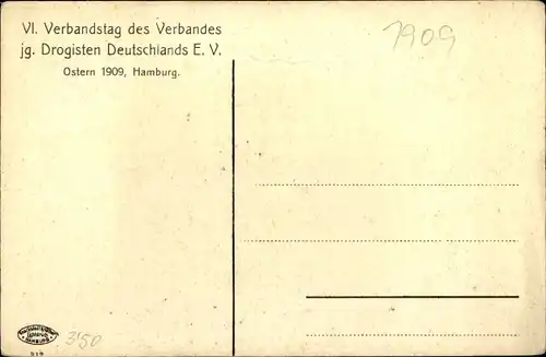 Ak Hamburg Mitte Altstadt, Hopfenmarkt, Markttag, VI. Verbandstag junger Drogisten Deutschlands 1909