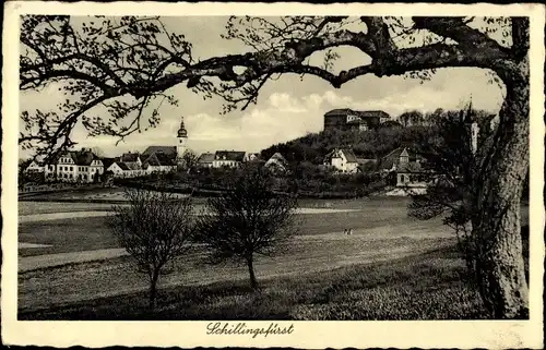 Ak Schillingsfürst in Mittelfranken, Ortsansicht, Kirche