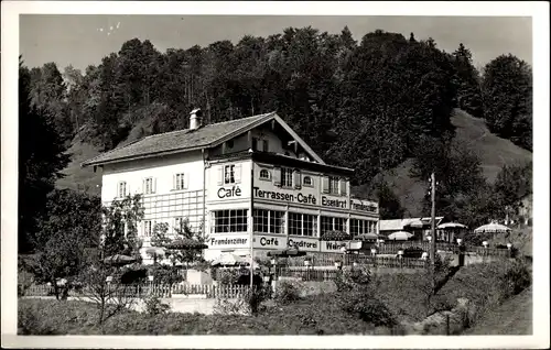 Foto Ak Eisenärzt Siegsdorf in Oberbayern, Terrassen-Café, Hotel