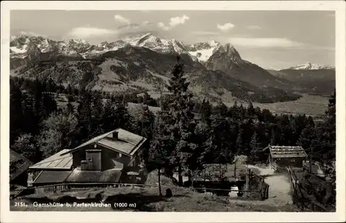 Ak Garmisch Partenkirchen, Almwirtschaft Gamshütte