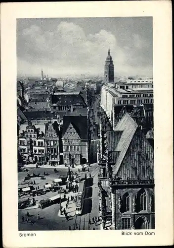 Ak Hansestadt Bremen, Blick vom Dom