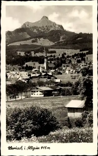 Ak Wertach im Allgäu, Ortsansicht, Kirche