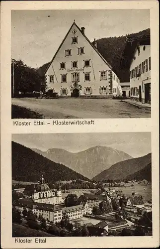 Ak Ettal Oberbayern, Kloster Ettal, Klosterwirtschaft
