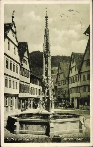 Ak Bad Urach in der Schwäbischen Alb,  Marktbrunnen