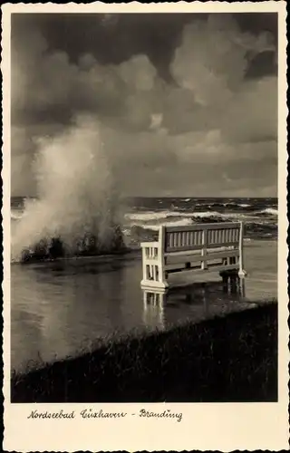 Ak Nordseebad Cuxhaven, Brandung