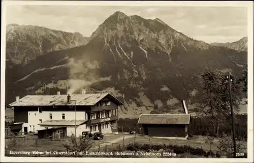 Ak Oberstdorf im Oberallgäu, Jägersberg mit Entschenkopf, Rubihorn und Nebelhorn