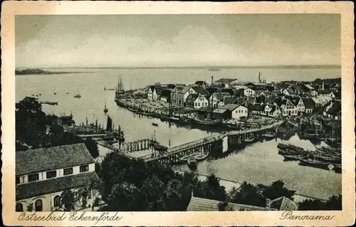 Ak Ostseebad Eckernförde, Panorama