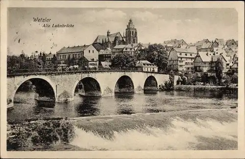 Ak Wetzlar an der Lahn, Alte Lahnbrücke