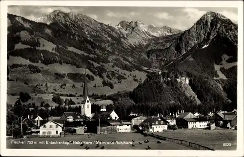 Ak Fischen im Allgäu Schwaben, Panorama mit Entschenkopf, Nebelhorn, Rubihorn