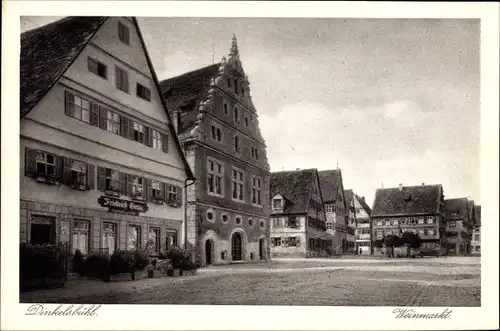 Ak Dinkelsbühl in Mittelfranken, Weinmarkt