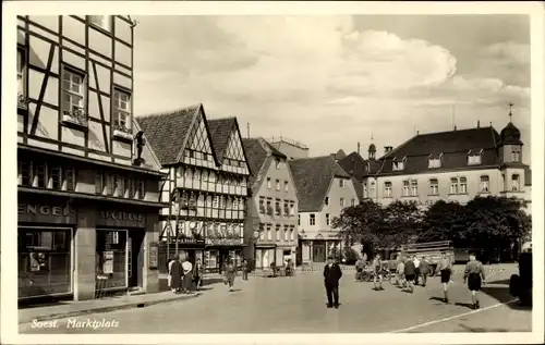 Ak Soest, Marktplatz, Apotheke, Geschäft  A. Raabe