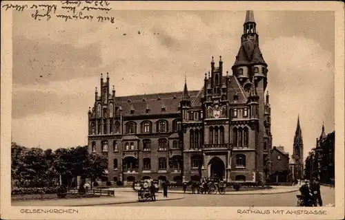 Ak Gelsenkirchen im Ruhrgebiet, Rathaus, Ahstraße