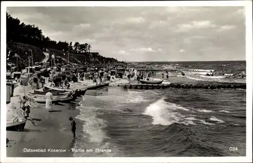 Ak Koserow an der Ostsee Usedom, Strand