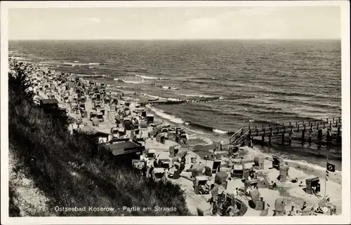 Ak Ostseebad Koserow auf Usedom, Strand