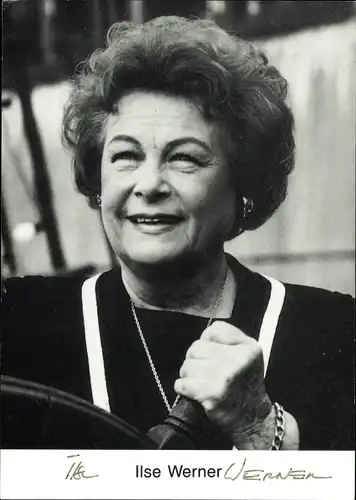 Ak Schauspielerin Ilse Werner, Portrait, Autogramm