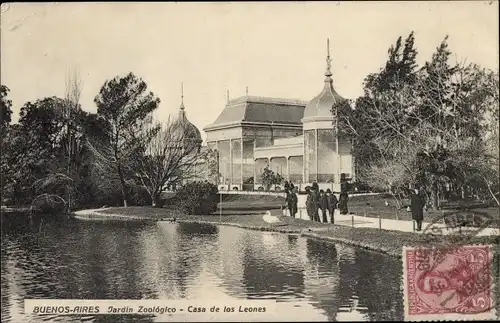 Ak Buenos Aires Argentinien, Jardin Zoologico, Casa de los Leones