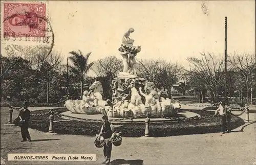 Ak Buenos Aires Argentinien, Fuente de Lola Mora