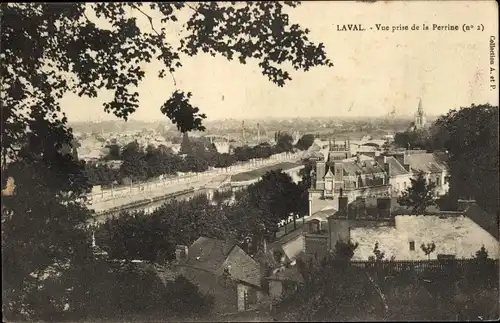 Ak Laval-Mayenne, Blick vom Perrine aus