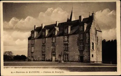 Ak Mayenne, Schloss von Bourgon