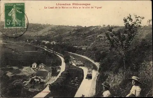 Ak Liverdun Meurthe et Moselle, Canal de la Marne au Rhin
